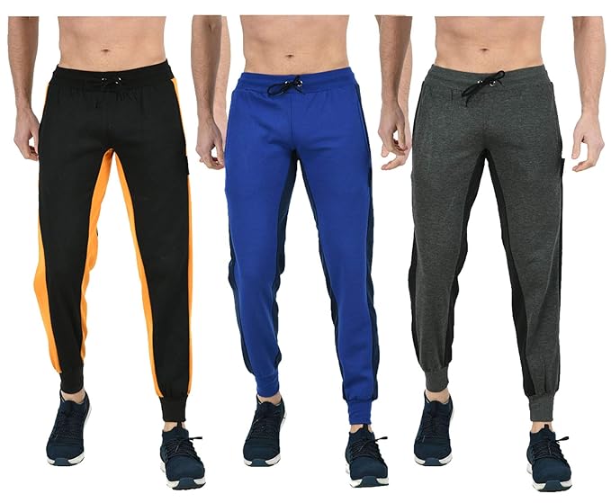 Buy Indistar Men's Solid Fleece Warm Track Pants with 2 Side Open