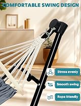 Anyoo Hammock & Hanging Chair with Foldable Stand Dual Use view 6