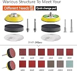 通用 240pcs 2inch Aluminium Oxide Sanding Discs Kit P80-3000 2 Shanks view 5