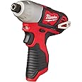 Milwaukee 2462-20 M12 1/4 Inch Hex Shank 12 Volt Lithium Ion Cordless 2,500 RPM 1,000 Inch Pounds Impact Driver w/ LED Light 