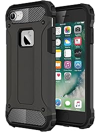 iPhone 8 Case, iPhone 7 Case, JTCTC Square Extreme Full Body Protective Bumper Armor Case with Drop Protection Shatter Resistant and Scratch Resistant for Apple iPhone 8/7 (Black)