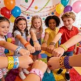 GOLDGE 24pcs Slap Bands for Kids Colorful Slap Bracelets Birthday Party Favors view 5