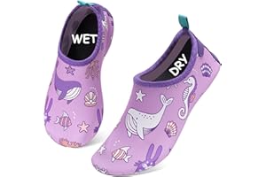 DEEDLITE Water Shoes for Kids,Swim Shoes Boys Color Changing Cartoon,Girls Beach Shoes,Toddler Aqua Socks Zapato de Agua para Niños