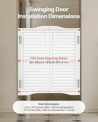 VEVOR Double Saloon Swinging Doors, 32" W x 36" H