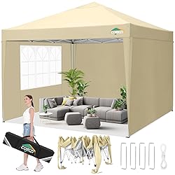 COBIZI 10x10 Pop Up Canopy Tent with Removable