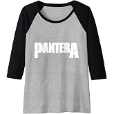 Official Pantera White Logo Raglan Baseball Tee