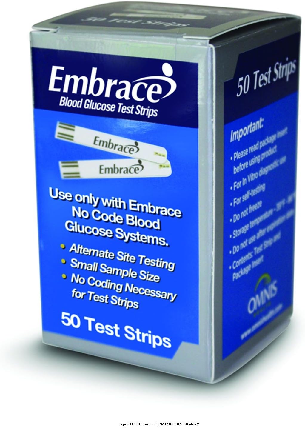 Omnis Embrace No Code Test Strips, Embrace No Code Test
