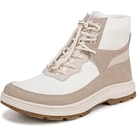 Ryka Women's Bayou Ankle Boot – Water-Repellent Suede Combat Boot With Faux Fur Collar