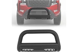 KUAFU Bull Bar Compatible with 2022 2023 2024 2025 Nissan Frontier Front Bumper Brush Guard Grille Grill Guard Push Bull Bar Steel Black