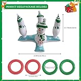 POPOYU Christmas Snowman Ring Toss Game 5 Bases 10 Rings Kids Party Fun Toy view 2