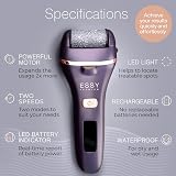 Essy Electric Foot File with 5 Rollers Rechargeable Foot Pedicure Set Purple view 4