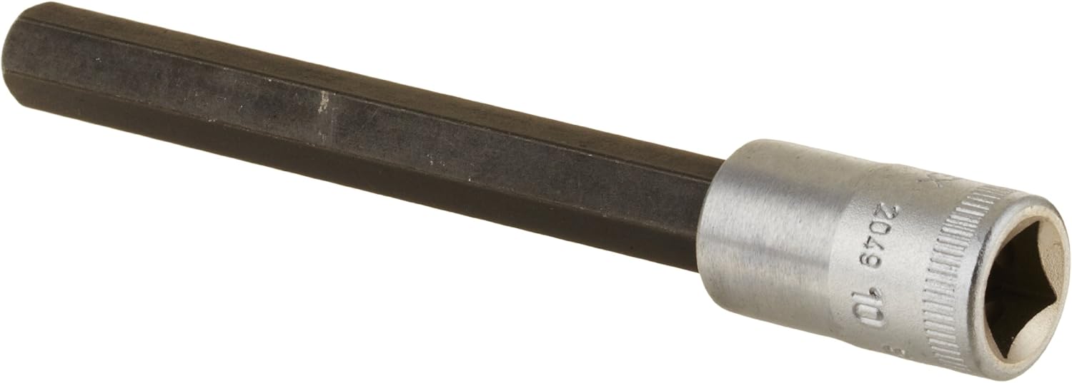 Stahlwille STW204910 3/8-Inch Drive 10 mm Extra Long In-Hex Socket - Silver, 3/8 inch