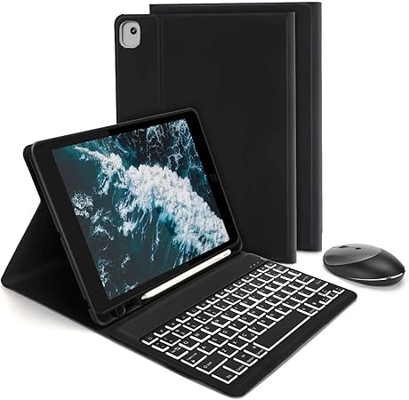 Amazon Com Keyboard Case With Mouse For New Ipad 8th Gen 10 2 2020 Ipad 10 2 2019 Ipad Air 3 Ipad Pro 10 5 2017 Jelly Comb Backlit Keyboard Us Layout