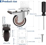W B D WEIBIDA 3 Inch L-Shaped Casters with 4 Brakes 1000 LBS Pack of 4 view 4