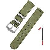 watchdives Nylon Watch Band 20mm Fast Release Watch Band Multicolor Replacement Watch Straps for Men Women(20mm,Army Green)