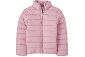 The Children's Place Girls' Medium Weight Wind-Resistant, Water-Resistant Puffer Jacket