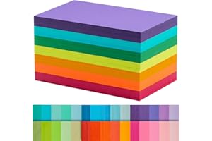 MAGECUBIKU Index Cards 301-Count 3x5 Inch,178GSM Heavyweight Set of 7 Colors Paper Multicolor Study Cards (Rainbow)