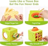 Hahaland Silicone Baby Tissue Box Toy 6-12 Months 6-IN-1 Montessori view 4