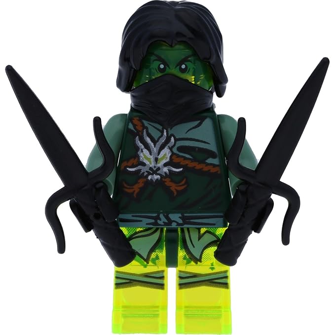 LEGO Ninjago Minifigur Morro aus Set 70743 mit 2 GALAXYARMS Waffen