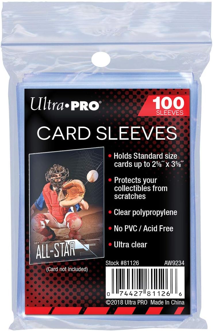 Ultra Pro AW11739 Standard Soft Card Protector Sleeves - Transparent - 100 Piece