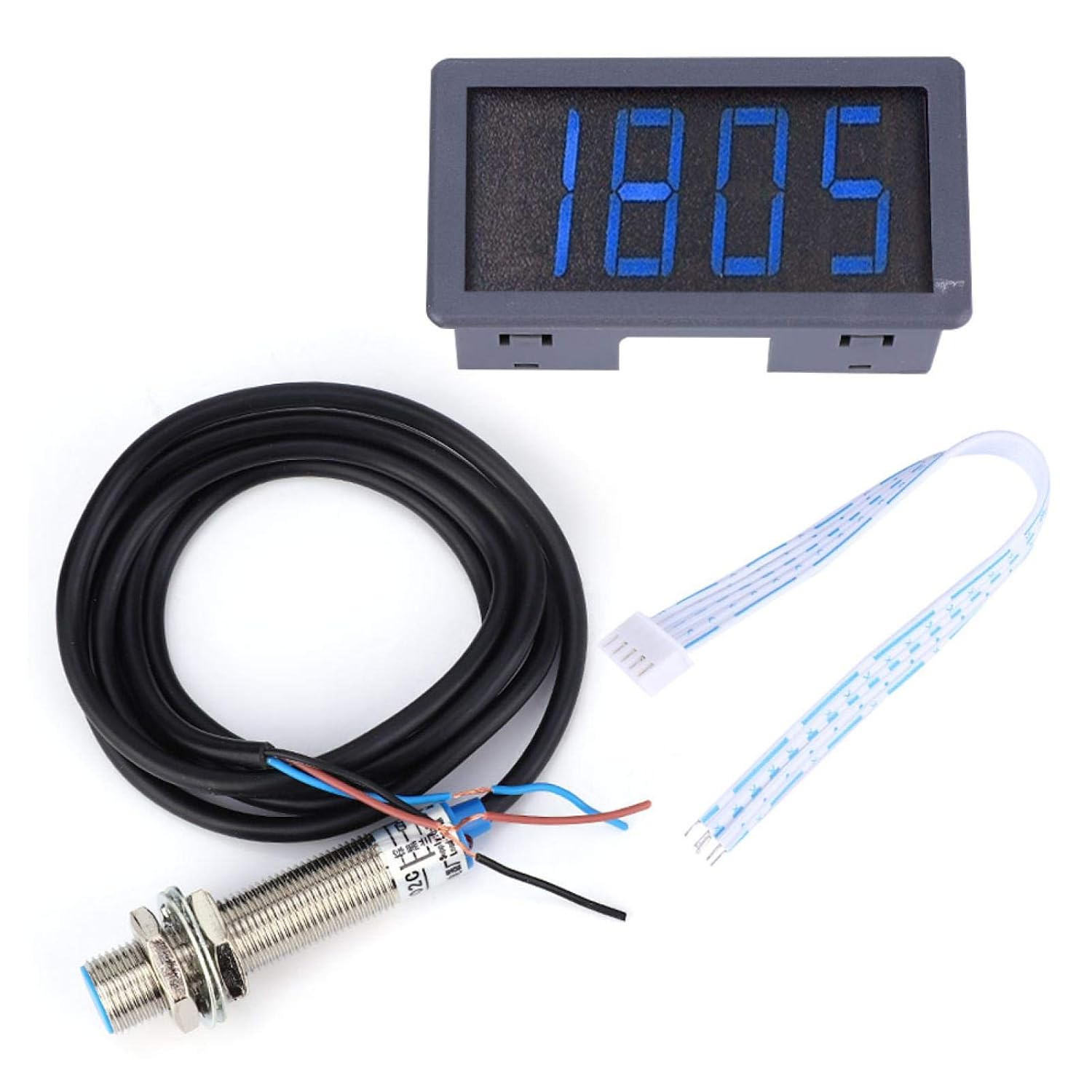 Prox Sensor Tachometer Tachometers NPN Hall Proximity Switch Sensor Motor Tachometer Blue 4 ...