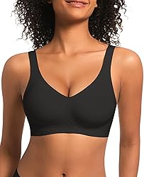 Women's V Neck Bra Wireless Push Up Bralette Padded