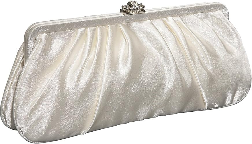 ivory satin clutch