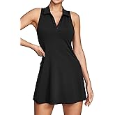 IUGA Tennis Dresses for Women Golf Dress with Shorts Underneath Built-in Bra Workout Exercise Athletic Dress with Pockets