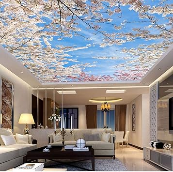 Guyuell Techo Papeles De Pared Sala 3D Dormitorio Forest Tree Foto