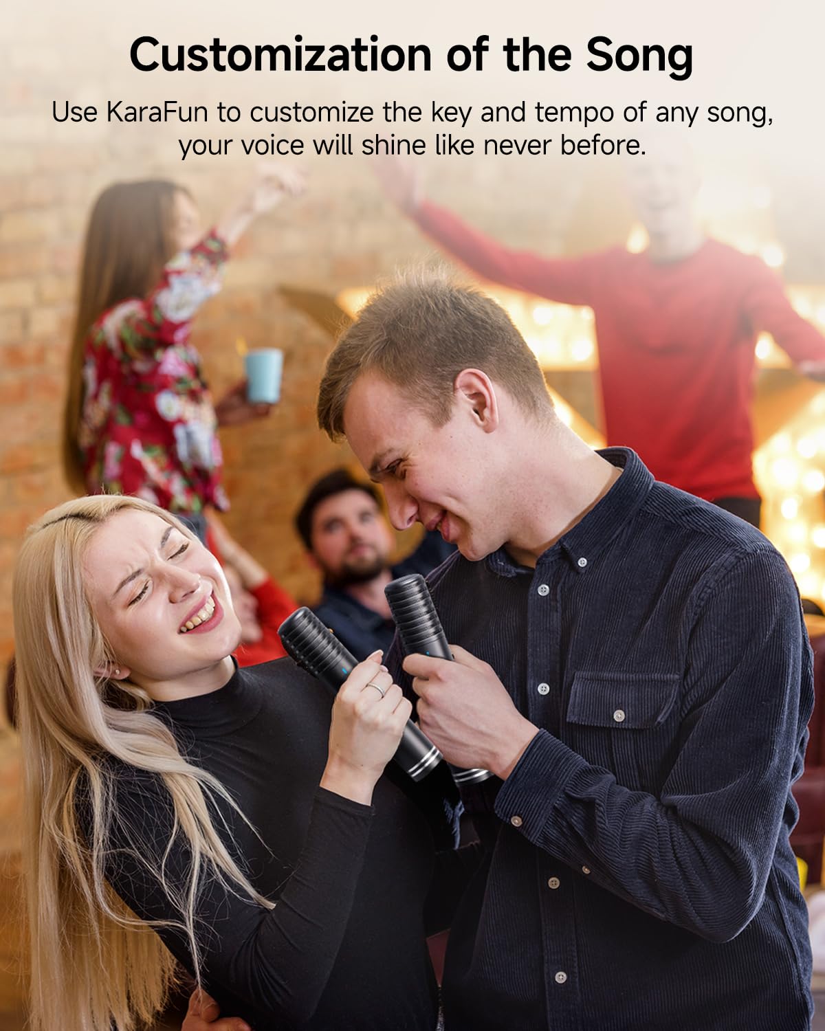 Ikarao Portable Karaoke Machine for Adults, Built-in Lyrics Display and Screen, 2 Self-Charging Wireless Microphones, Karaoke App, 140W Speaker, Connects to TV for Home Party Birthday Outdoor Camping