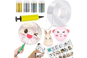 ToyUnited Nano Tape Bubble Kit - Water Balloon Version with 9.8ft Double Sided Tape & Syringe Toy, Craft Kit for Kids 4-8, Girls Toys, Gifts for Girls Boys 4, 5, 6, 7, 8, 9, 10, 11, 12 Years Old