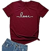 MIMOORN Women's T-Shirt Printed Summer Funny Casual Short Sleeve Graphic Tees