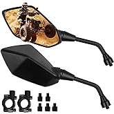 ATV Mirror, Motorcycle Side Mirrors for 8mm 10mm Bolt, 7/8" Handle Bar Mount Clamp Motorcycle ATV Accessories,Compatible with Snowmobile Yamaha Honda Kawasaki Victory and More