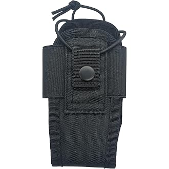 Pdflie Walkie Talkie Pounch Two Way Radio Holster Holder Case Universal Carrier Bag (Black)