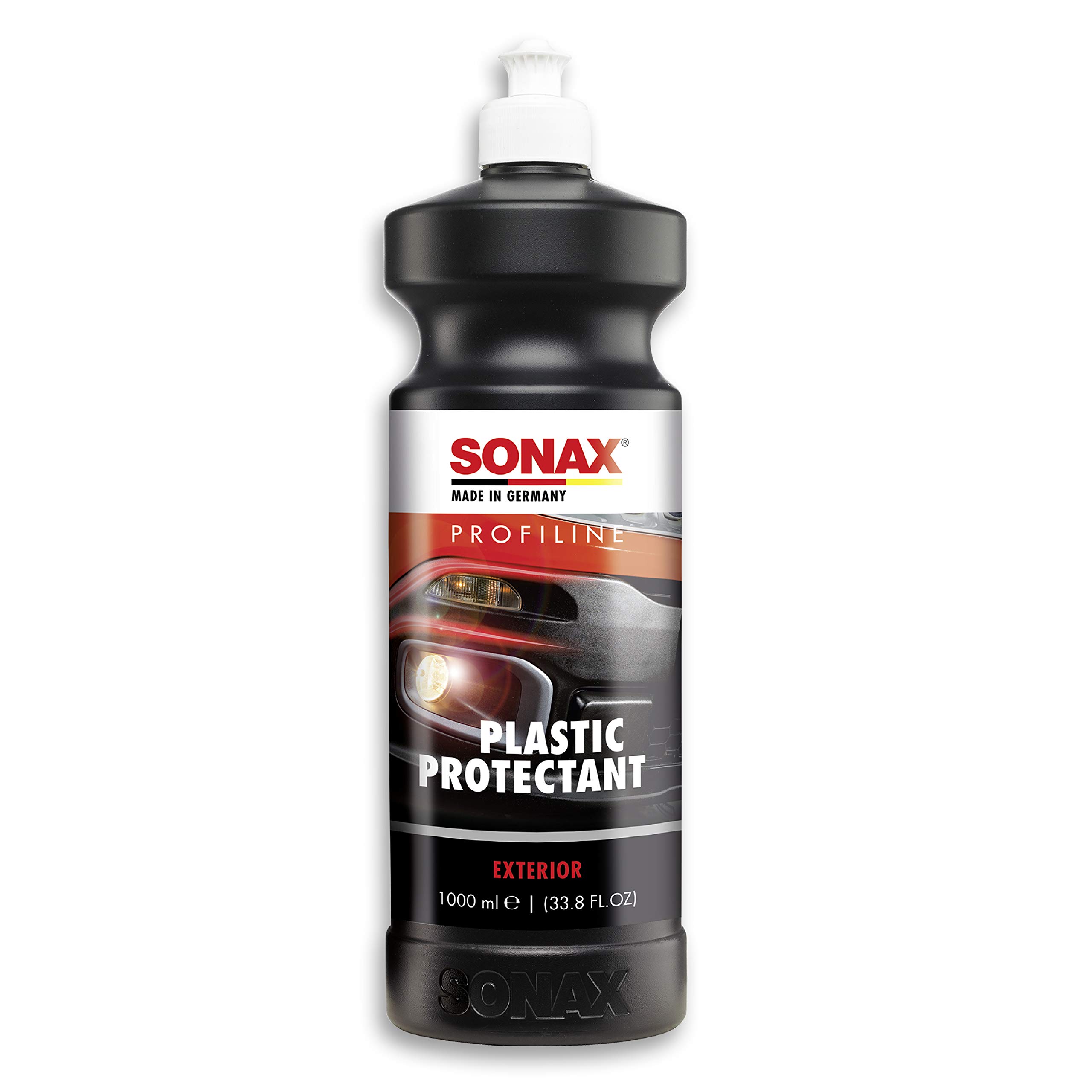 SONAX PROFILINE Plastic Protectant Exterior (1 Litre) - effective, transparent and silicone-free care gel for a rich shine on unpainted plastic components | Item No. 02103000