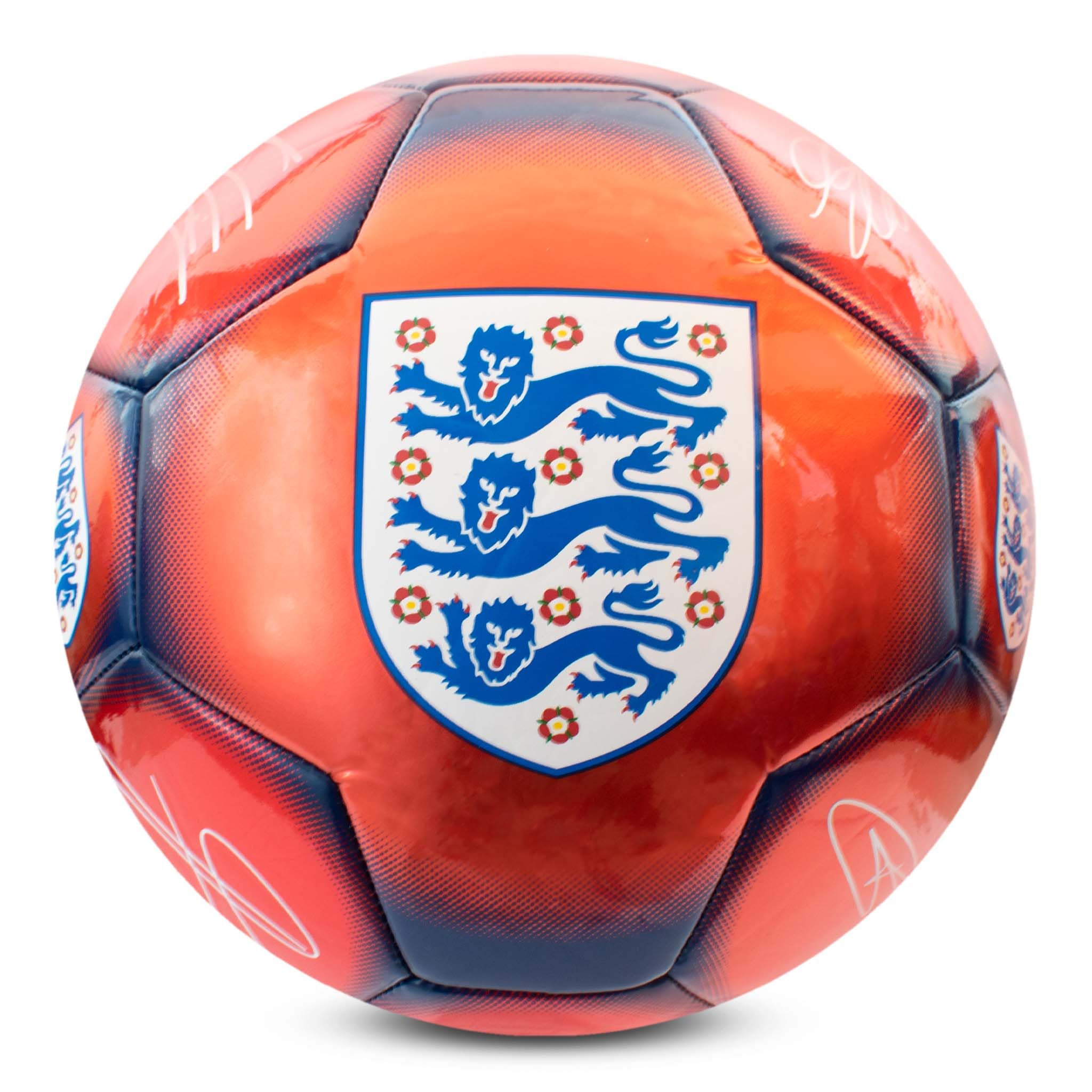 Hy-Pro Officially Licensed England FA Classic Signature Football – With Metallic Finish, Match Ball and for Training, Player Signatures – England Football Size 5, Collectible for Fans