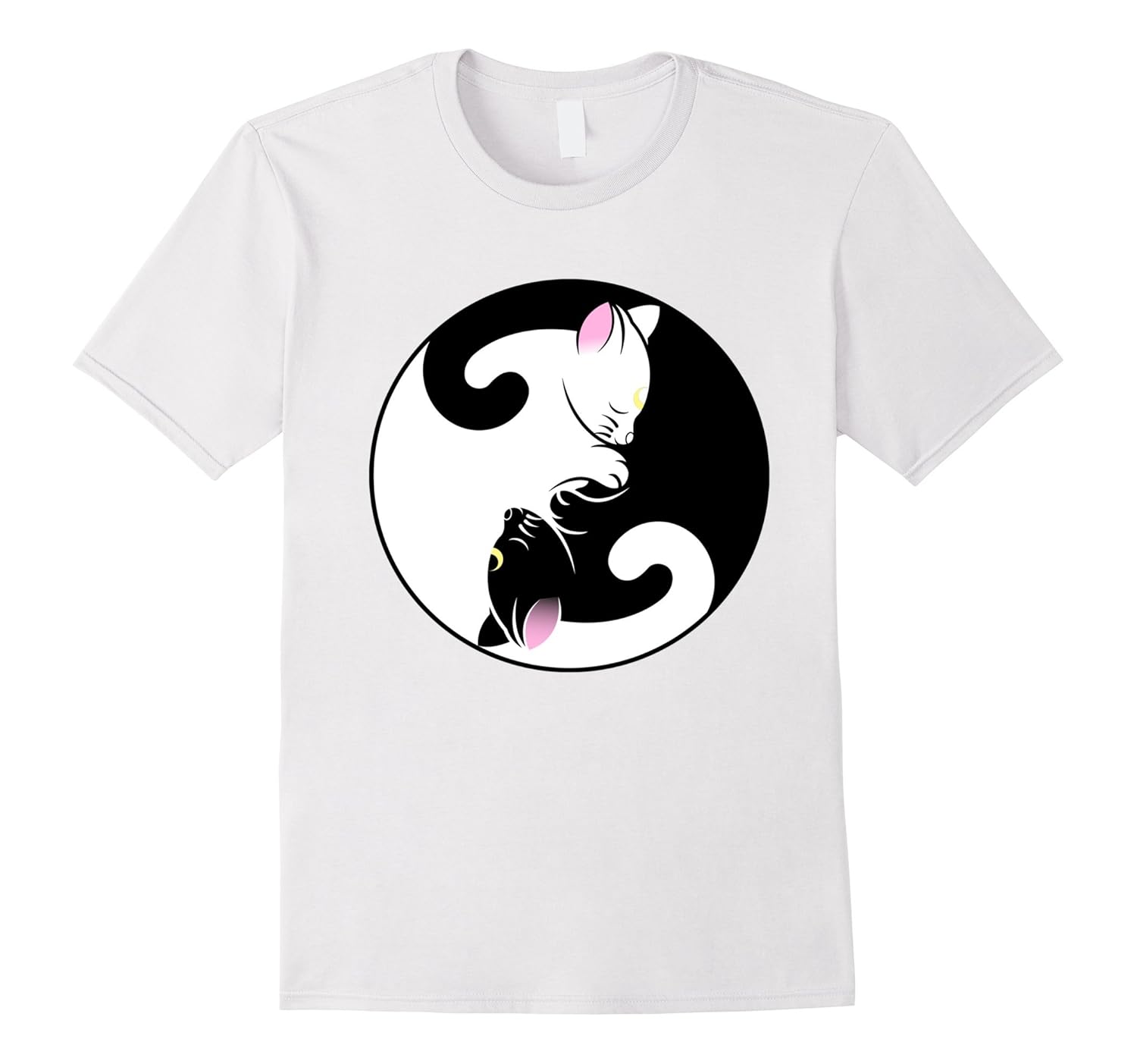 Yin Yang Cat Kitten TShirt Animal Feline Graphic TeeCL Colamaga