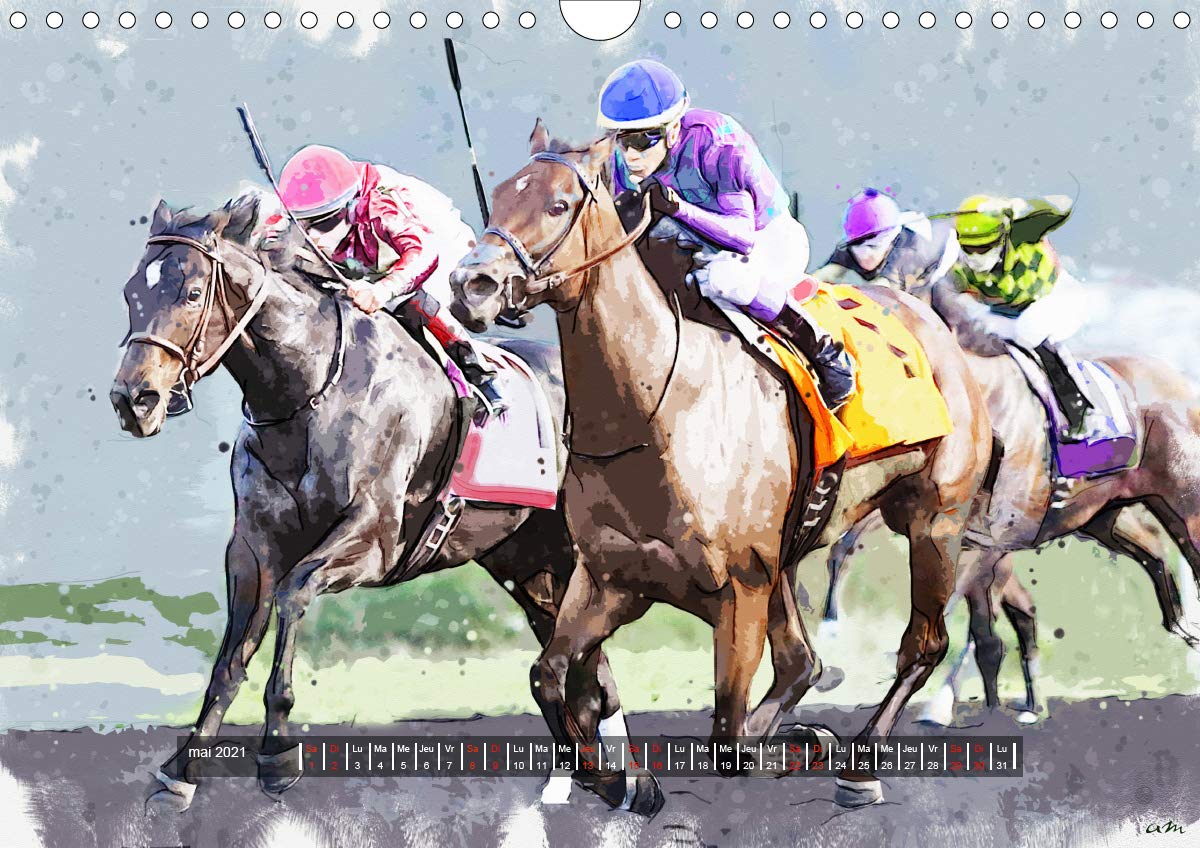 Calendrier Courses Hippiques 2023 Amazon.fr - Courses Hippiques En Tableaux (Calendrier Mural 2021 Din A4  Horizontal): Série De 12 Tableaux, Créations Originales Avec Pour Thème Les  Courses De Chevaux (Calendrier Mensuel, 14 Pages ) - Sudpastel, K.a. -  Livres