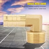 Hilitand 3/4" Male Thread Brass Barb 90 Degree Elbow Hose Fitting Joint Head view 4