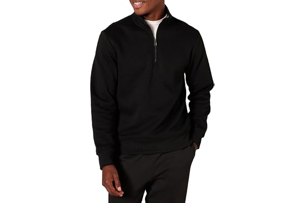 Amazon Essentials Mens Long-Sleeve Quarter-Zip Fleece Sweatshirt