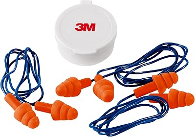 3M Corded Reusable Earplugs 3-Pair Case 90716-80025T Original