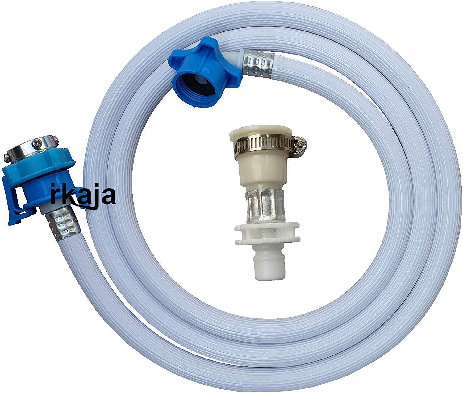 Irkaja 20 Meter Flexible PVC Washing Machine Water Inlet/Inflow Hose Pipe with 2 Type Tap Irkaja 20 Meter Flexible PVC Washing Machine Water Inlet/Inflow Hose Pipe with 2 Type Tap