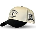 Vintage Trucker Hat | Country Cowboy Cute Preppy Retro Western Trucker Hats | Men Women Trendy Snapback | Tan Red Green Black (Cashmere Cowboy | Black)