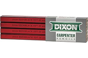Dixon 19972 Carpenter Pencil with Medium Graphite Core, 7" (Pack of 12)