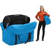 Reperkid Booster Seat Travel Bag for Airplane, Blue, 17" H x 16.5" W x 9.5" D, Compatible with Gb Pockit Stroller and Most Boosters&ndash; Premium Waterproof Cover, Hand Bag Design, Durable Zipper
