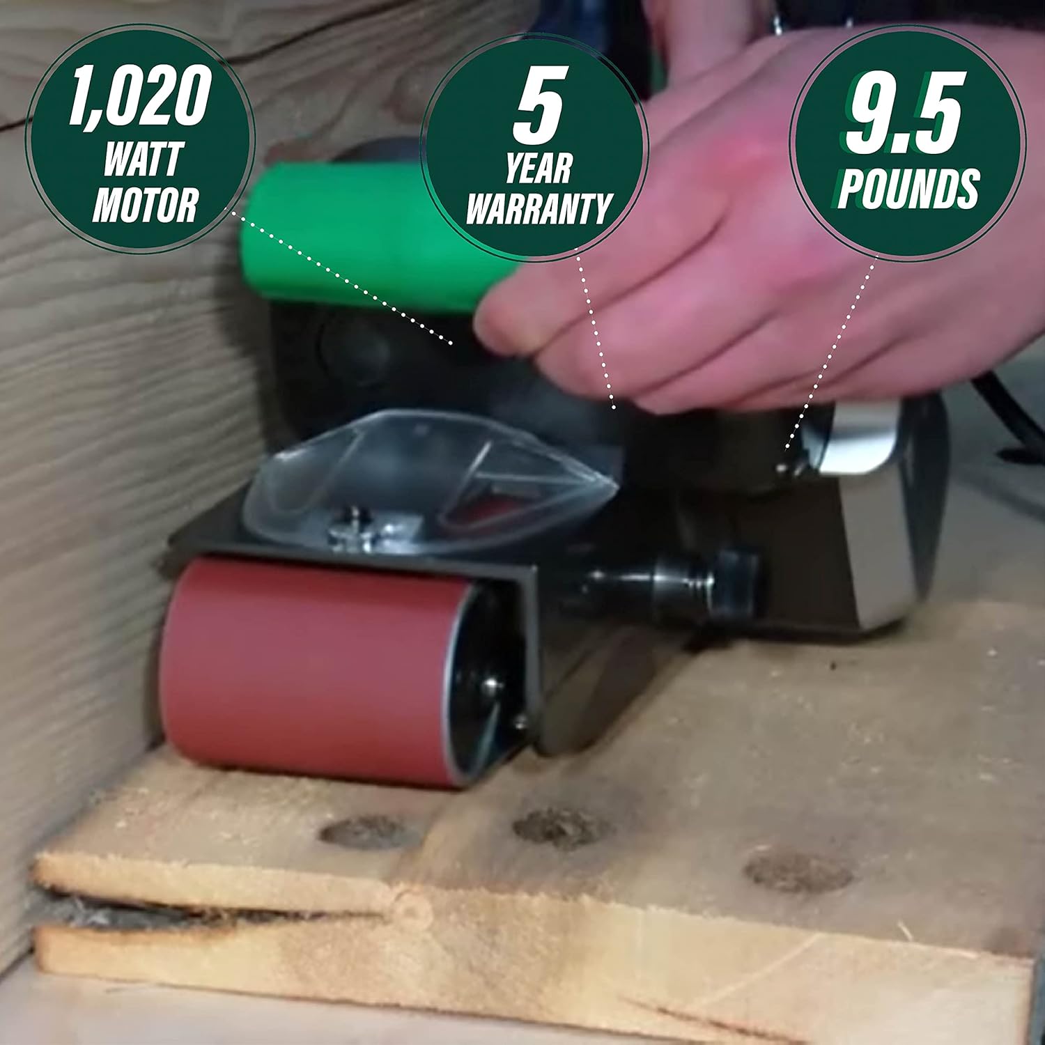 Metabo HPT Belt Sander | Variable Speed | 3-Inch x 21-Inch V-Belt | 9.0 Amp Motor | Soft Grip | 5-Year Warranty | SB8V2 - - 