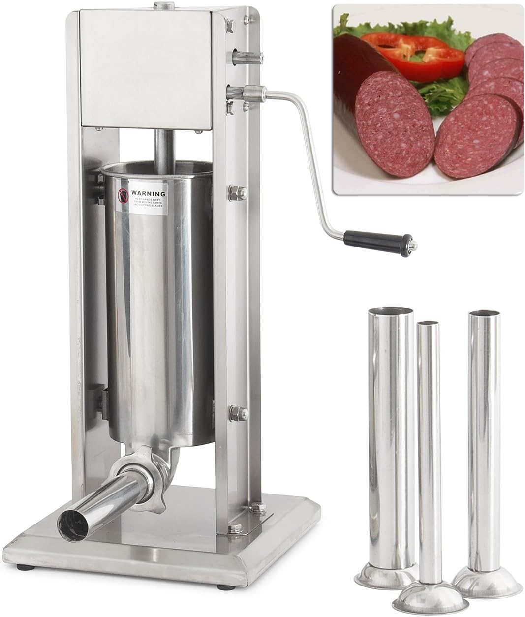 5l Vertical Commercial Sausage Stuffer 15lb Two Speed Stainless Steel
