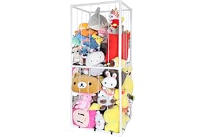 TNAMASUN 63” Stuffed Animal Storage for Children-PVC Plush Storage Organizer Shelf with Elastic Cord for Birthday Gift for Toddler Baby Kid, Play Room Decor Corner