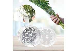 GalaHub Spiral Ikebana Stem Holders | Spiral Flower Stem Holder | Set of 2 Clear Rings for Artistic Flower Arrangements - Perfect for DIY Bouquets(Clear, S+L)