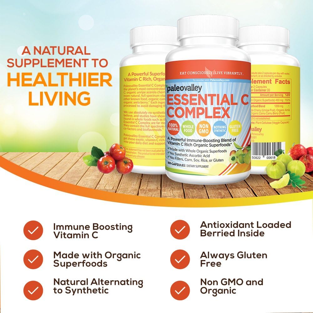 Paleovalley Essential C Complex (450 mg, 30Day Supply) Vitamin C